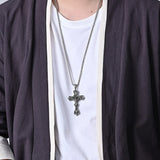 Men Jesus Cross Necklace Pendant Christian Jewelry Box Chain Stainless Steel