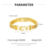 Men Stainless Steel Bracelet Bangle 10mm Silver Jewelry Boyfriend Gift