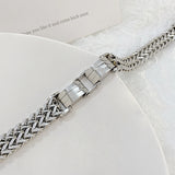 Men Stainless Steel Bracelet Bangle 10mm Silver Jewelry Boyfriend Gift