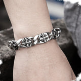 Retro Celtic Cross Pattern Bracelet Men Stainless Steel Chain