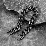 Men's Retro Stainless Steel Cuban Chain Bracelet Hip Hop Jewelry