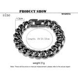 Men's Retro Stainless Steel Cuban Chain Bracelet Hip Hop Jewelry