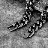 Men's Retro Stainless Steel Cuban Chain Bracelet Hip Hop Jewelry