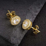S925 Silver Zircon Stud Earrings for Men Women