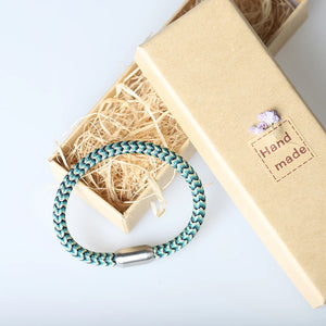 Bohemia Ethnic Green Weave Woven Bracelet Bangle Jewelry