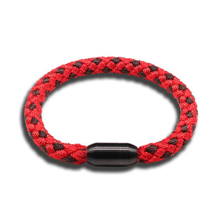 Deep Red Weave Ethnic Boho Bracelet Bangle Gift
