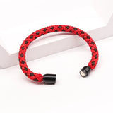 Deep Red Weave Ethnic Boho Bracelet Bangle Gift