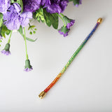 Mama Rainbow Weave Woven Bracelet Bangle Hobo Jewelry Gift For Him