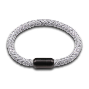 Mama Weave Bohemia Gray Women Bracelet Bangle Stainless Steel Clasp