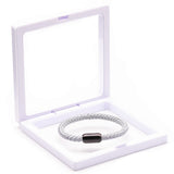 Mama Weave Bohemia Gray Women Bracelet Bangle Stainless Steel Clasp