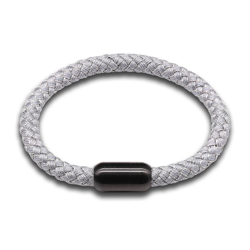 Mama Weave Bohemia Gray Women Bracelet Bangle Stainless Steel Clasp
