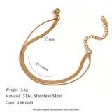 Women's Round Snake Chain Double Layer Bracelet