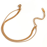Women's Round Snake Chain Double Layer Bracelet