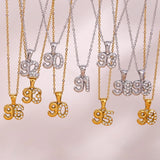 Micro-inlaid Rhinestone Stereoscopic Pendant Necklace