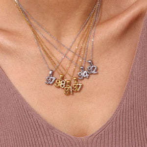 Micro-inlaid Rhinestone Stereoscopic Pendant Necklace