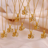 Micro-inlaid Rhinestone Stereoscopic Pendant Necklace