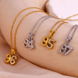 Micro-inlaid Rhinestone Stereoscopic Pendant Necklace