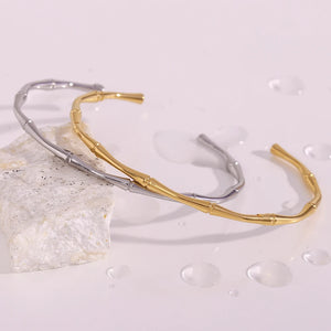 High-End Bamboo Opening Bracelet for Women