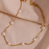 Fresh Water Pearl Hemp Rope Anklet - Women's Charm Anklet
