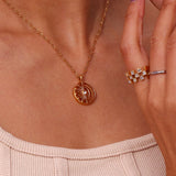 Sun Moon Pendant Necklace High-end Charm Women Pendant