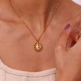 Sun Moon Pendant Necklace High-end Charm Women Pendant
