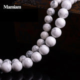 Howlite Beads Smooth Round Loose Stone Bracelet Necklace Jewelry Making