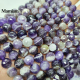 Mamiam Natural Amethyst Quartz Crystal Beads Bracelet Necklace DIY Making