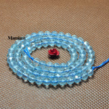 Mamiam Aquamarine Faceted Round Loose Beads 4mm