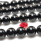 Mamiam Tourmaline Beads 4-10mm Smooth Loose Round Stone Jewelry Making