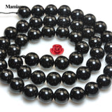 Mamiam Tourmaline Beads 4-10mm Smooth Loose Round Stone Jewelry Making