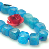 Mamiam Apatite Faceted Square Beads 3.8mm for DIY Jewelry