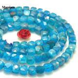 Mamiam Apatite Faceted Square Beads 3.8mm for DIY Jewelry