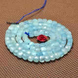 Mamiam Natural Aquamarine Faceted Beads 4+-0.2mm Bracelet Necklace DIY Jewelry