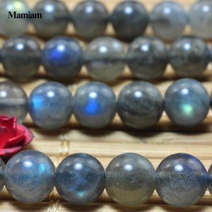 Labradorite Beads 6mm Smooth Loose Round Stone Bracelet Necklace Jewelry