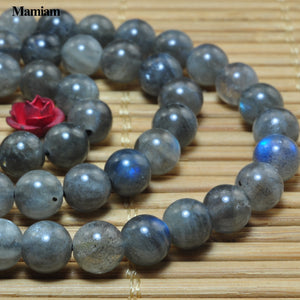 Labradorite Beads 6mm Smooth Loose Round Stone Bracelet Necklace Jewelry