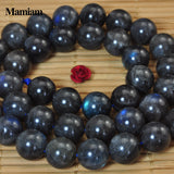 Labradorite Beads Smooth Loose Round Stone for Jewelry Making
