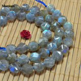 Labradorite Diamond Faceted Beads 3.8mm 6mm Round Stone Diy Bracelet Necklace