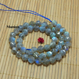 Labradorite Diamond Faceted Beads 3.8mm 6mm Round Stone Diy Bracelet Necklace