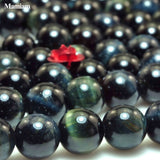 Mamiam Natural Hawk's Eye Charm Beads 8mm DIY Bracelet Necklace Jewelry Making