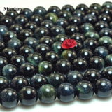 Mamiam Natural Hawk's Eye Charm Beads 8mm DIY Bracelet Necklace Jewelry Making