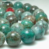 Mamiam Chrysocolla Beads Charms 8mm 10mm Round Stone DIY Bracelet Necklace