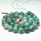 Mamiam Chrysocolla Beads Charms 8mm 10mm Round Stone DIY Bracelet Necklace