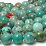Mamiam Chrysocolla Beads Charms 8mm 10mm Round Stone DIY Bracelet Necklace