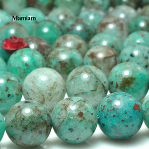 Mamiam Chrysocolla Beads Charms 8mm 10mm Round Stone DIY Bracelet Necklace