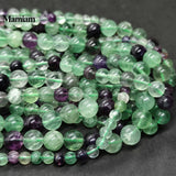Mamiam Natural Colorful Fluorite Beads 6-10mm DIY Bracelet Necklace