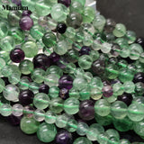 Mamiam Natural Colorful Fluorite Beads 6-10mm DIY Bracelet Necklace