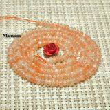 Mamiam Natural Sunstone Faceted Rondelle Beads 2x3mm