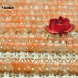 Mamiam Natural Sunstone Faceted Rondelle Beads 2x3mm