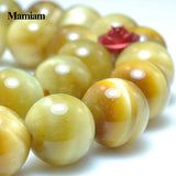 Golden Tiger Eye Beads 8-12mm Smooth Loose Stone Diy Bracelet Necklace