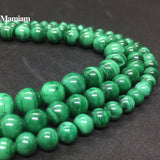 Green Malachite Round Crystal Beads 6-10mm Stone DIY Bracelet Necklace